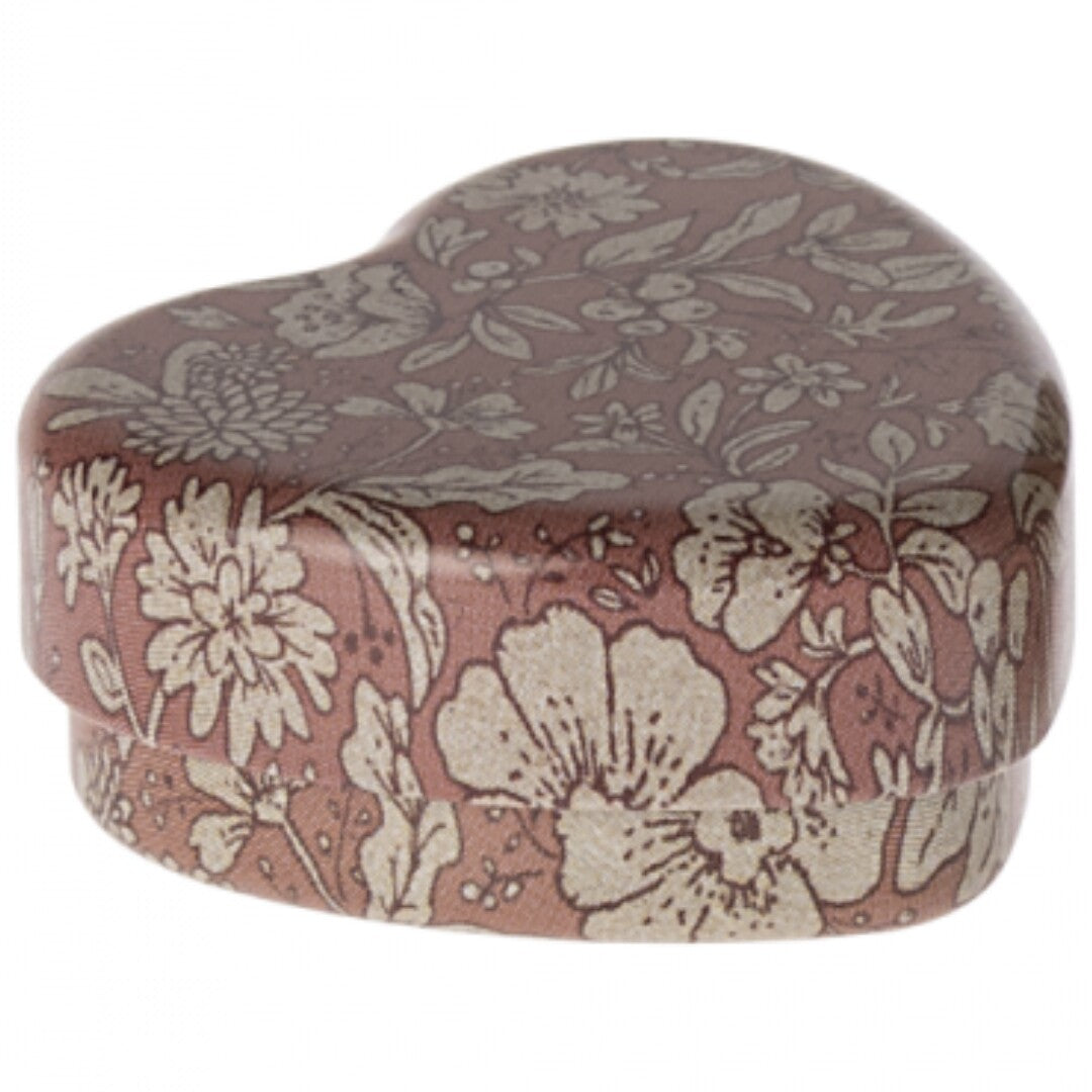 Maileg hartvormige doosjes - ocher heather blossom - 2st