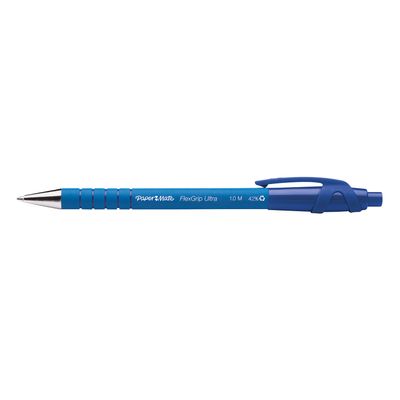 Paper Mate FlexGrip - 12 Stylos à bille - bleu - rétractable