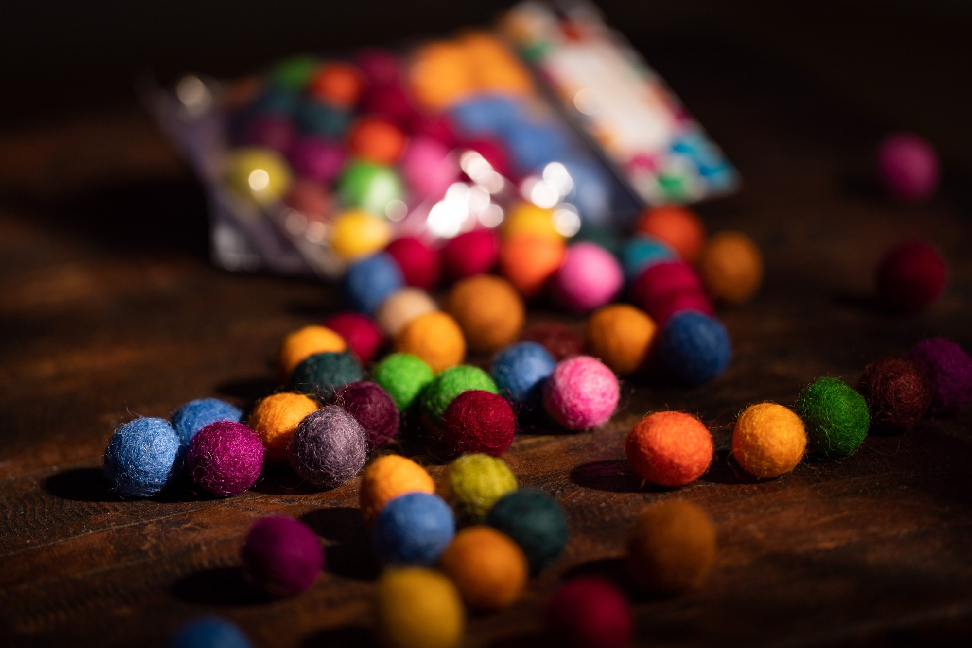 Filz-Pompons, multicolor, Ø 15 mm günstig bestellen
