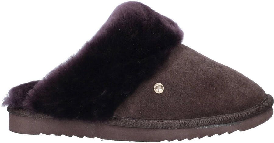 Warmbat Australia suède pantoffels bruin