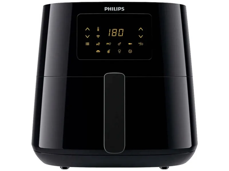 Philips Essential HD9280 Airfryer XL - Varmluftsrister - 6.2 liter - 2000 W - mørk sølv/sort