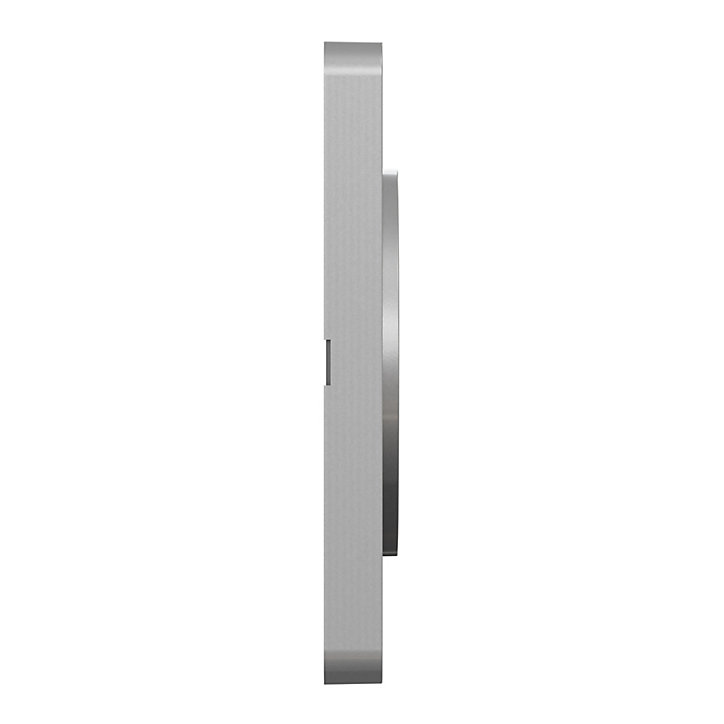 Plaque de finition simple Schneider Electric Odace Touch aluminium brossé liseré aluminium