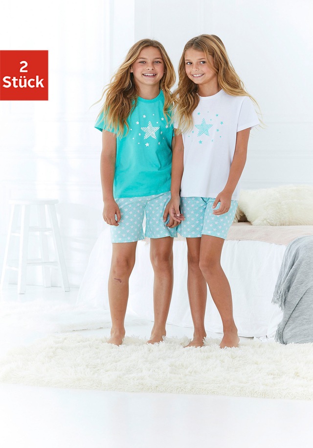 petite fleur Pyjama Set, 2 Stück, 4 Stk. tlg., mit tollem  Sternendruck