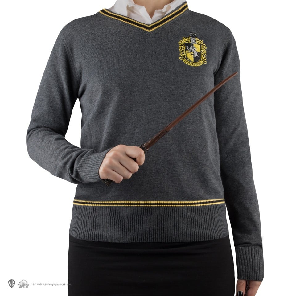 Harry Potter - Hufflepuff - Grå striktrøje - Small