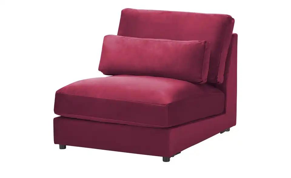Element Branna Rot Samt 1-Sitzer