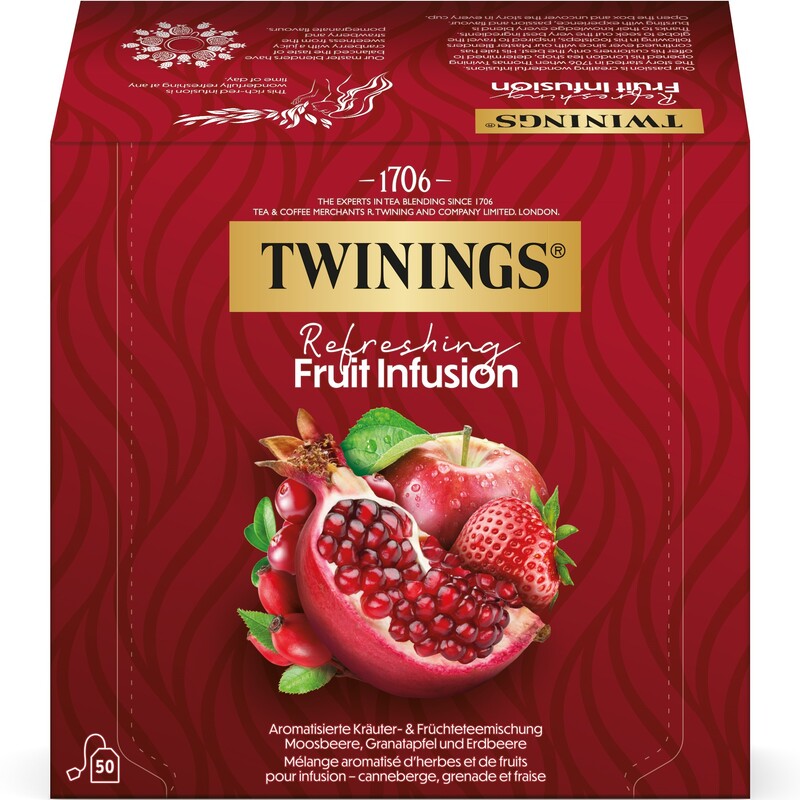 Twinings Tee Refreshing Früchte, 50 Stück