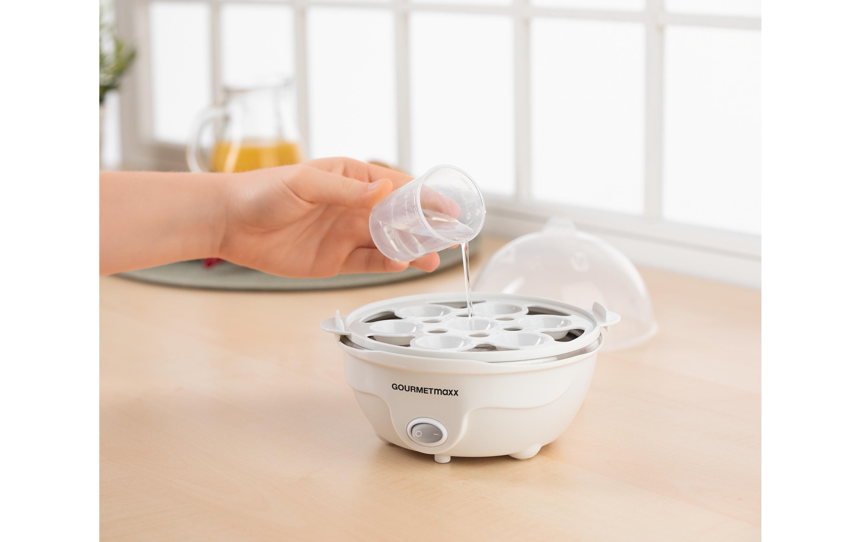 Eierkocher 7 Eier, WeissEierkocher mit 350 W Leistung