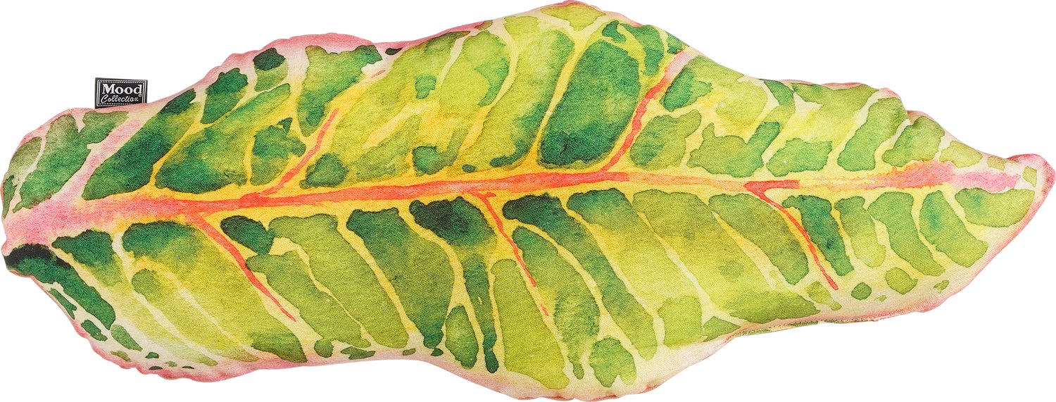 In the Mood Collection sierkussen blad Cheryl oranje 60 x 30 x 12 cm