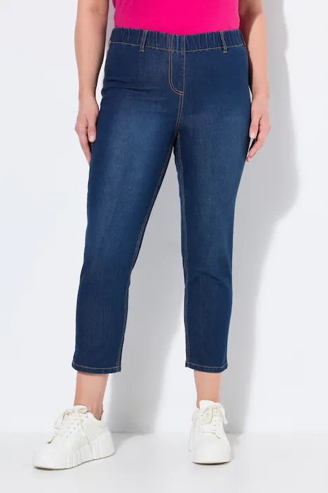 7/8-Jeggings Sienna, Elastikbund, schmales Bein, blue denim