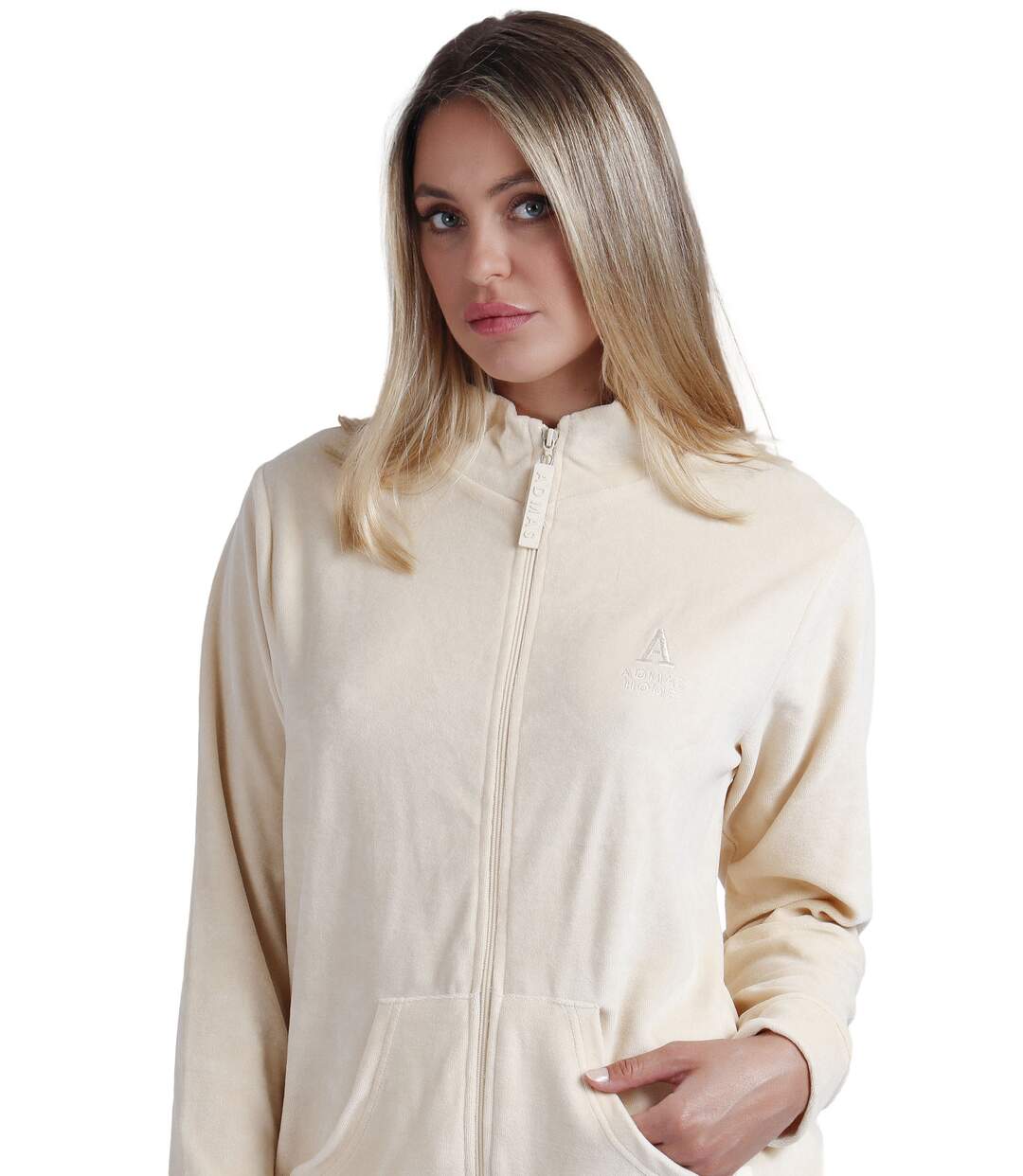 Pyjama tenue d'intérieur pantalon veste zippée Soft Home Admas