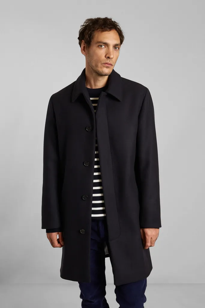 Manteau droit en laine vierge fabriqué en France L'Exception Paris