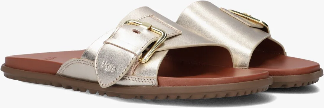 UGG gouden ugg slippers w solivan buckle slide