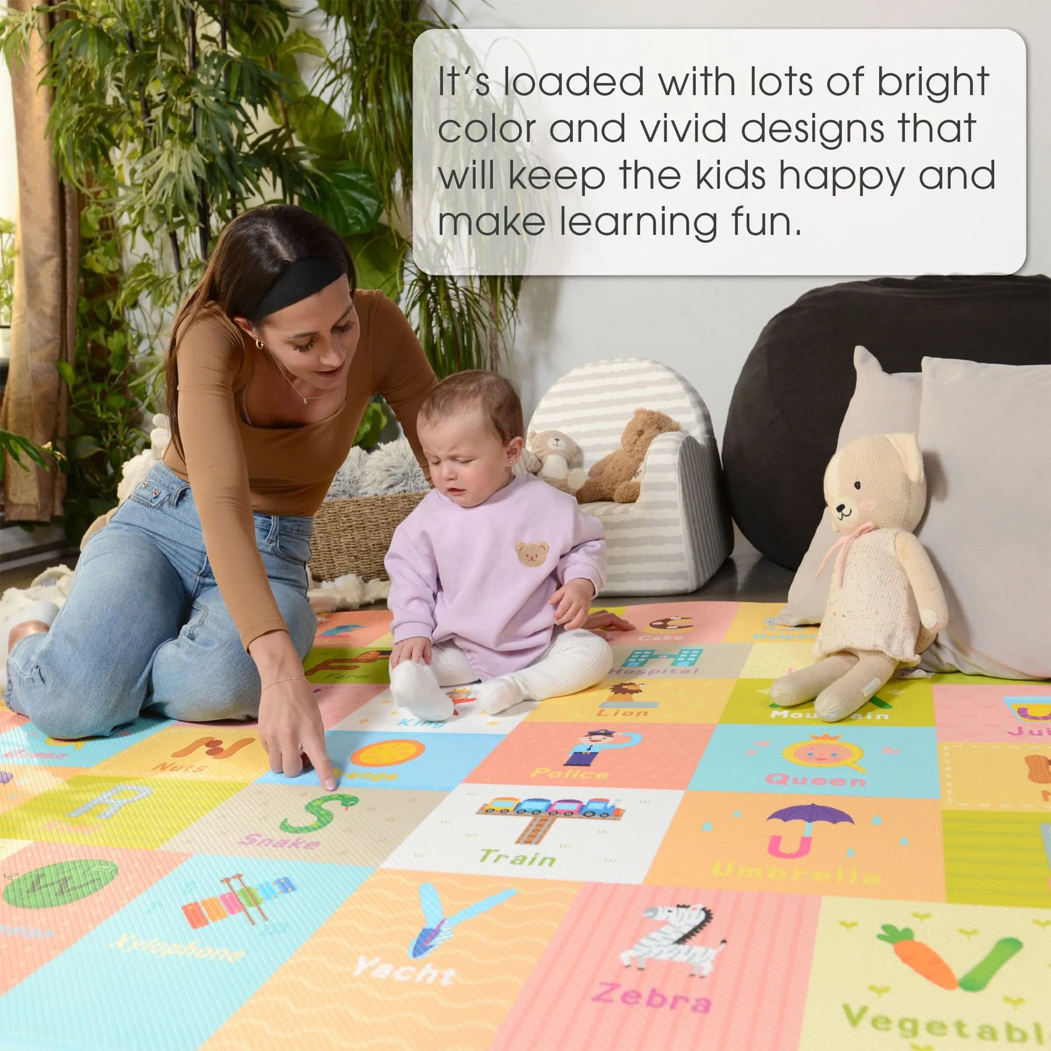 Baby Care Tapis de Jeux Réversible Grand - Grande Ville