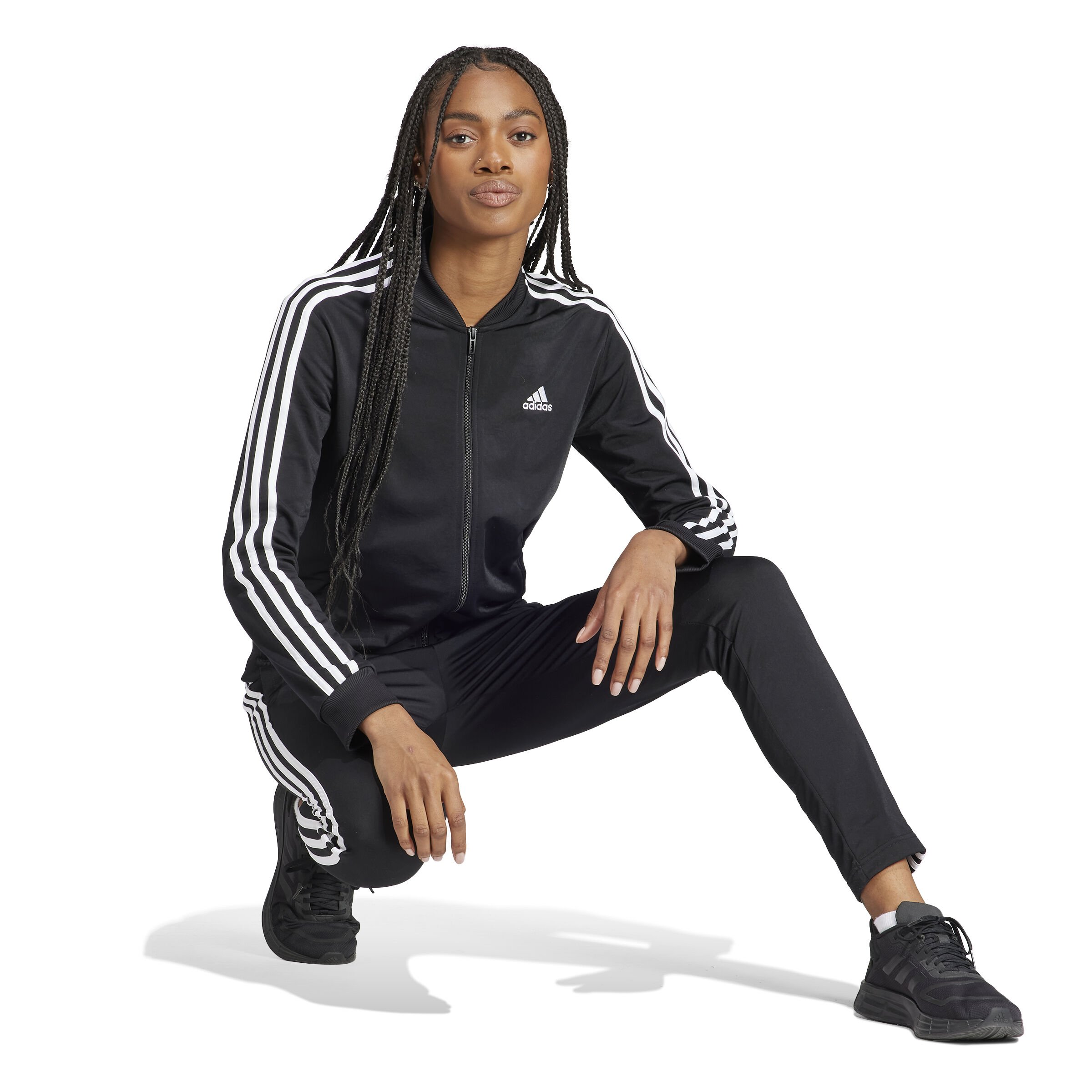 adidas 3 Stripes Survêtement Femmes - Noir , Blanc