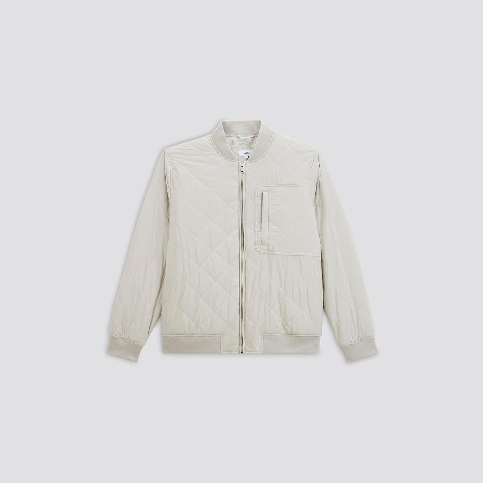 Blouson matelassé zippé Blanc