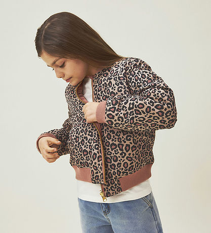 Name It Bomberjacke - Umkehrbar - NkfMariska - Schwarz/Pink m. L