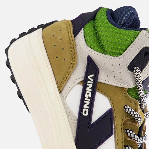 Vingino Vito Mid Sneakers groen Leer