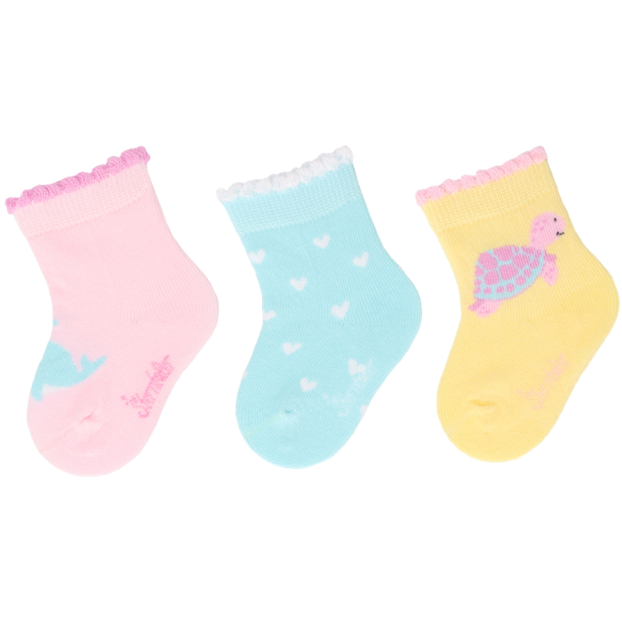 Sterntaler Baby-Socken 3er-Pack Wal rosa
