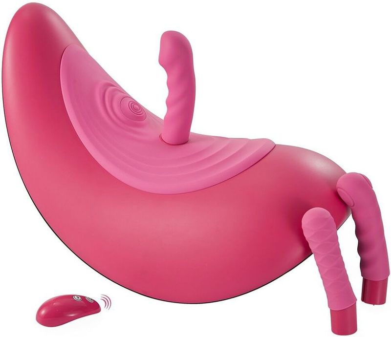 Vibepad - Ride On - Seksmachine - Rodeo - Met Trilkussen en 3 Verwisselbare Opzetstukken
