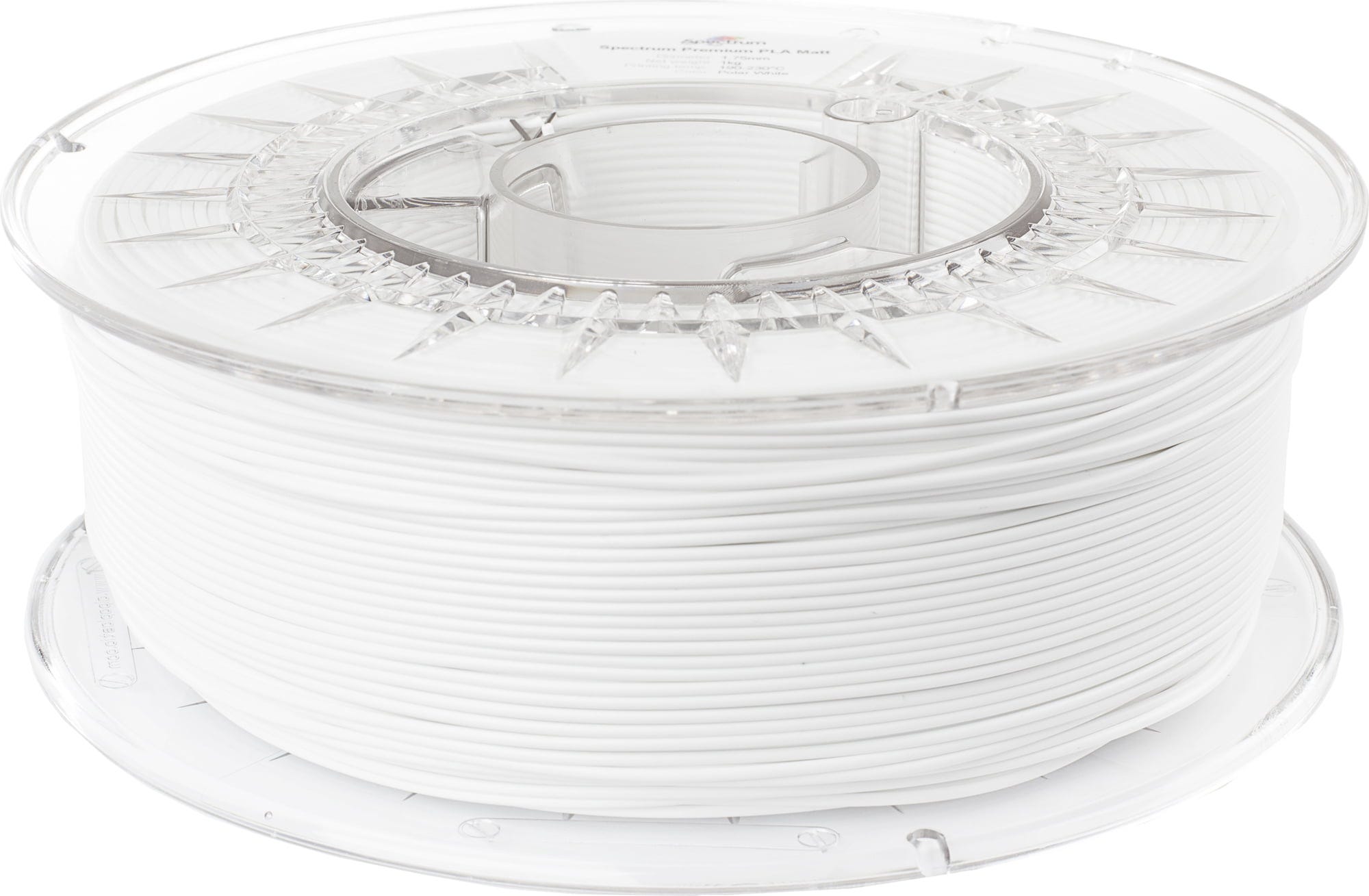 Spectrum  PLA MATT Polar White, 1,75 mm (1.000 g)    Mattes Filament mit verbesserten Eigenschaften in Weiß