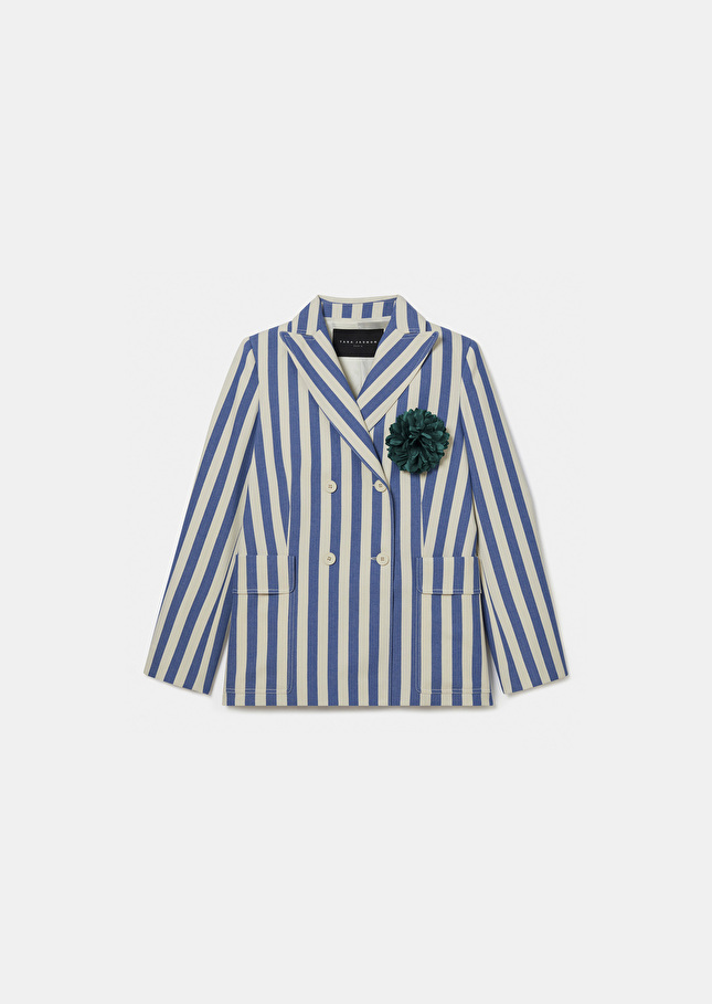 Veste Mylanbleue à rayures