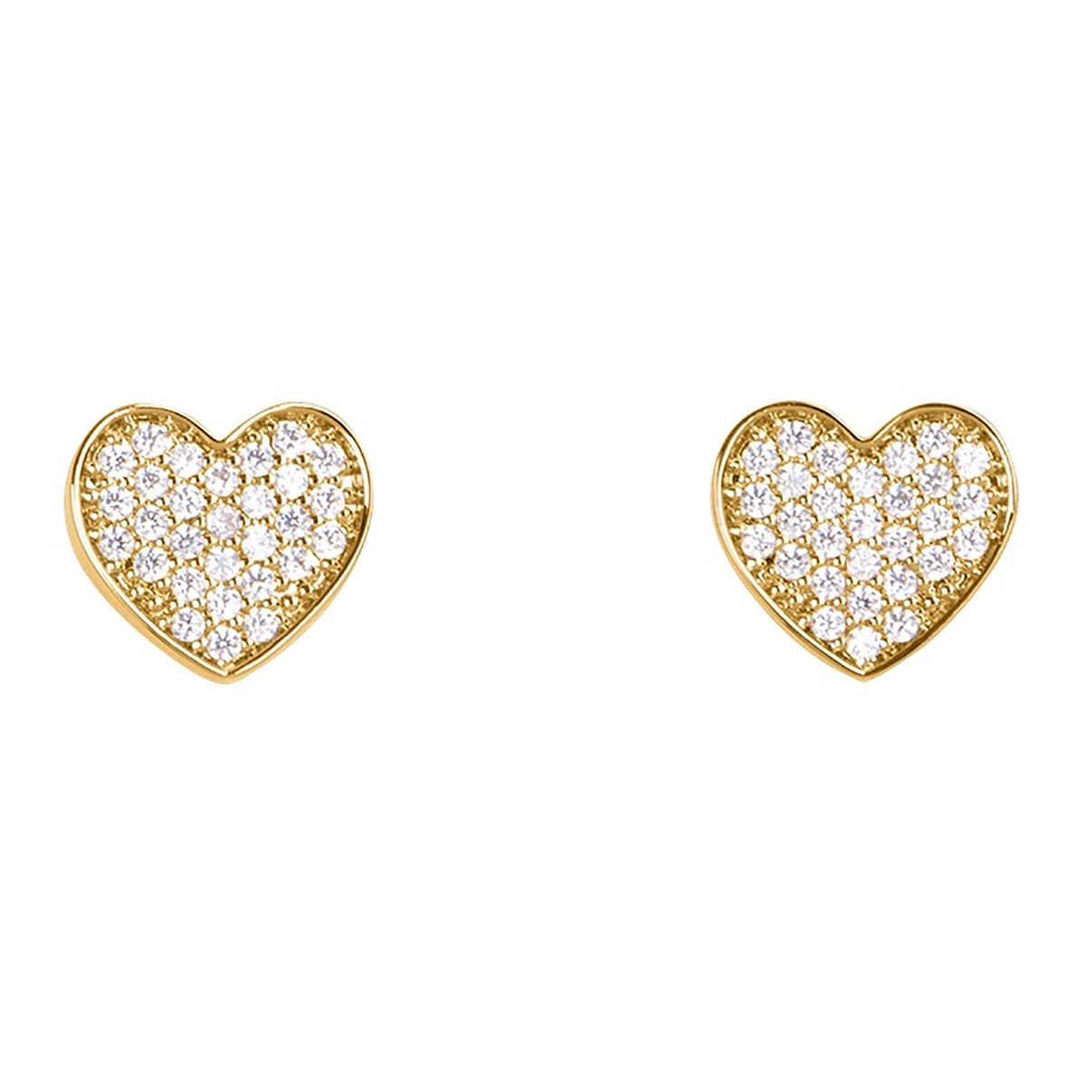 Clous d'oreilles Saunier Coeur empierré