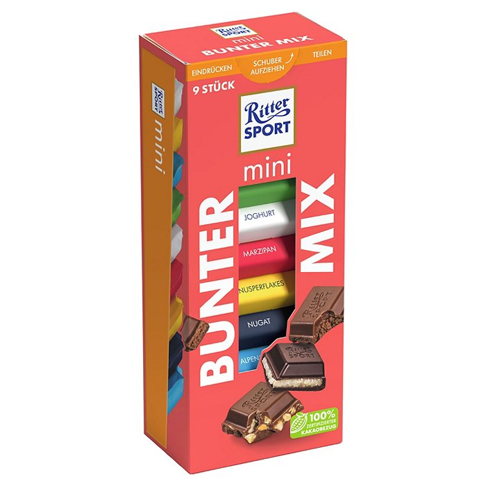 RITTER SPORT Minis Turm 150 g, Bunter Mix