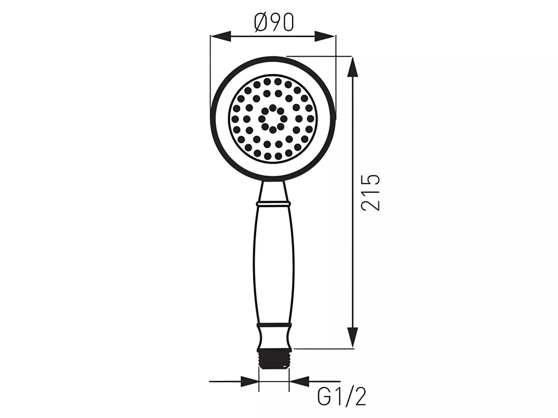 Pommeau De Douche Chrome Conception Rétro
