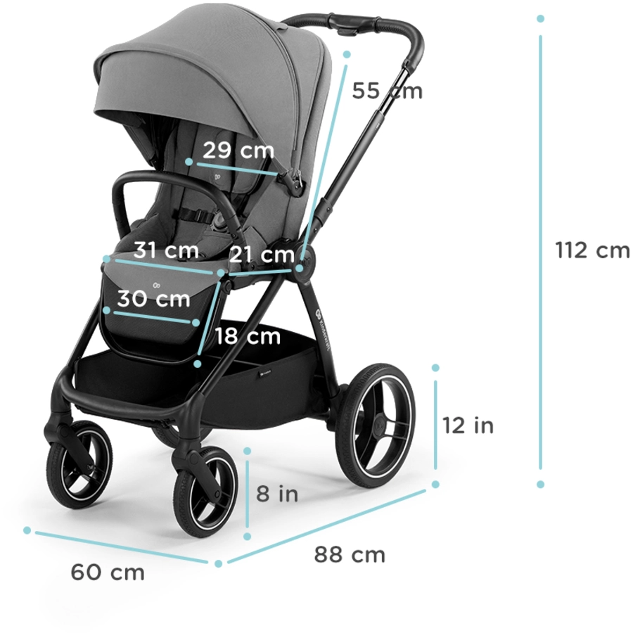 Kinderkraft Kombikinderwagen NEA 2in1 platinum gray