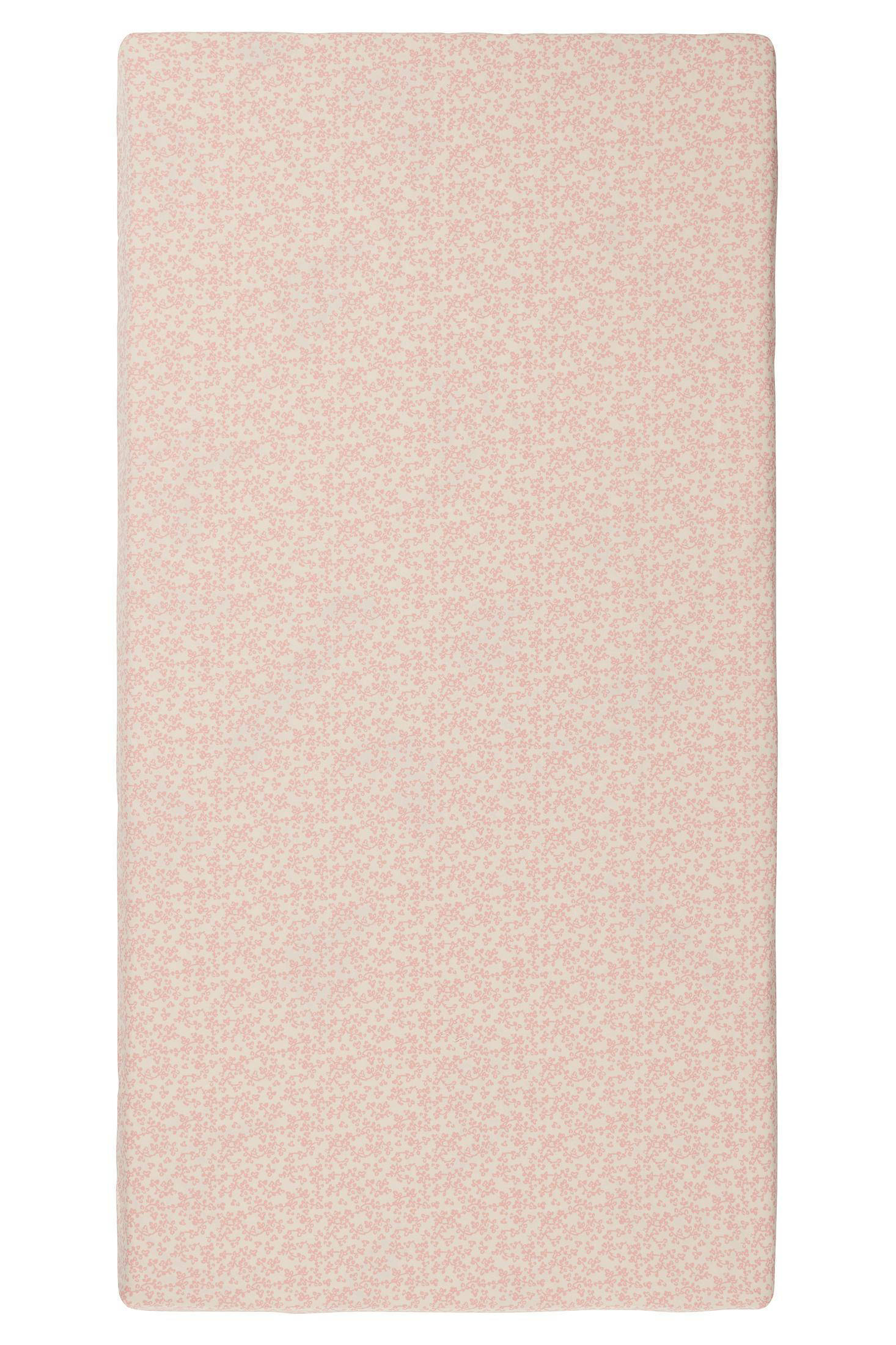 Noppies Botanical poplin ledikant hoeslaken Misty Rose