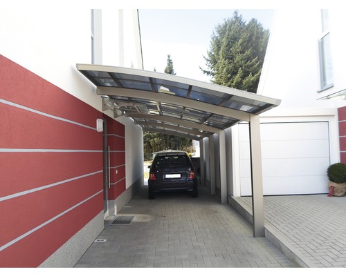 KRB Skiatsu enkele carport met hitte-, UV- en hagelbescherming, 270x500 cm, urban grey