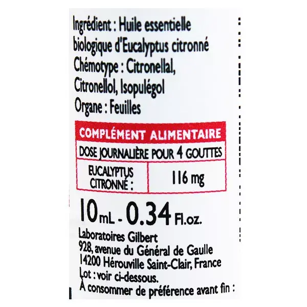 Le Comptoir Aroma Limão Óleo Essencial de Eucalipto 10ml