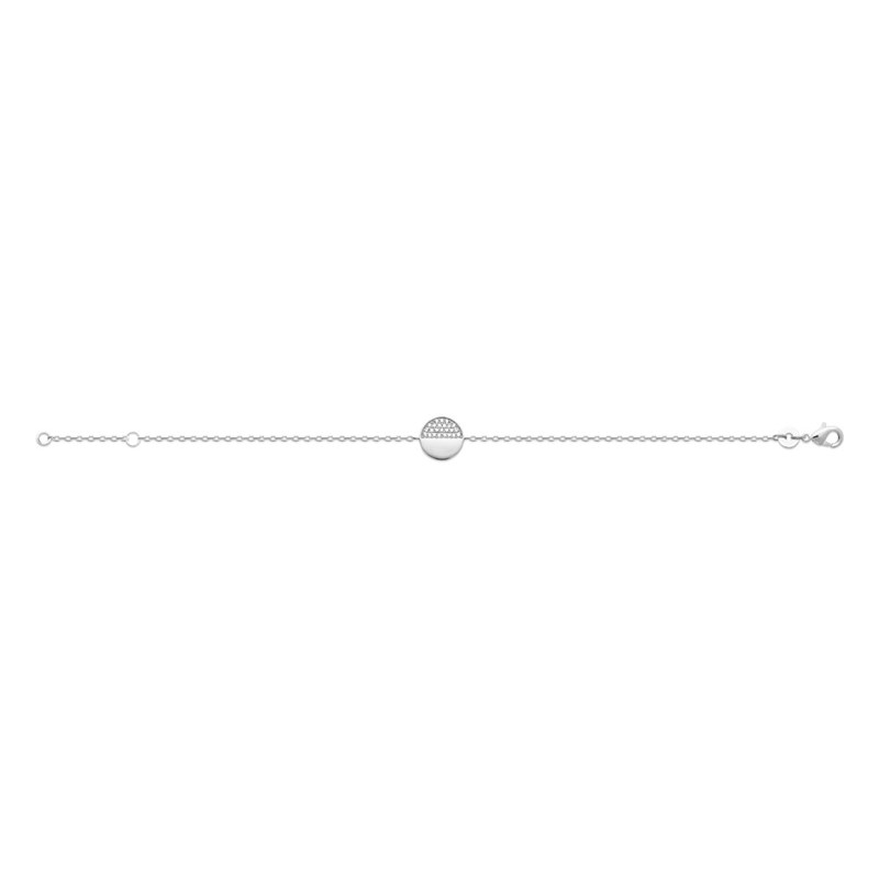 Bracelet Femme - Argent 925 - Oxyde de zirconium - Longueur : 18 cm