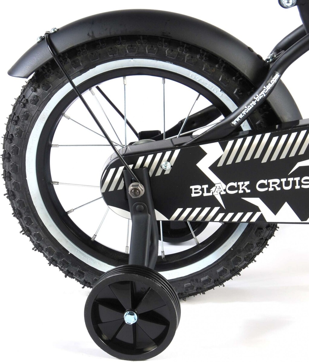 Volare Børneykel - 3,5-5 År - 12'' - Black Cruiser - Sort