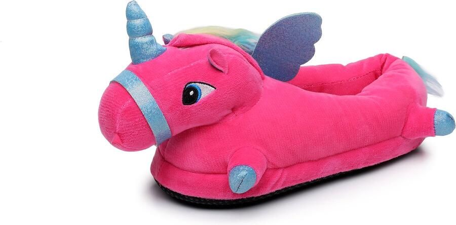 Emojishop Grappige Pantoffels Eenhoorn Sloffen Roze One size fits all t m 38 voor Kinderen en Pantoffel dierensloffen Pluche Dierenpantoffels Pantoffels met Lichtjes Zachte Binnenschoenen