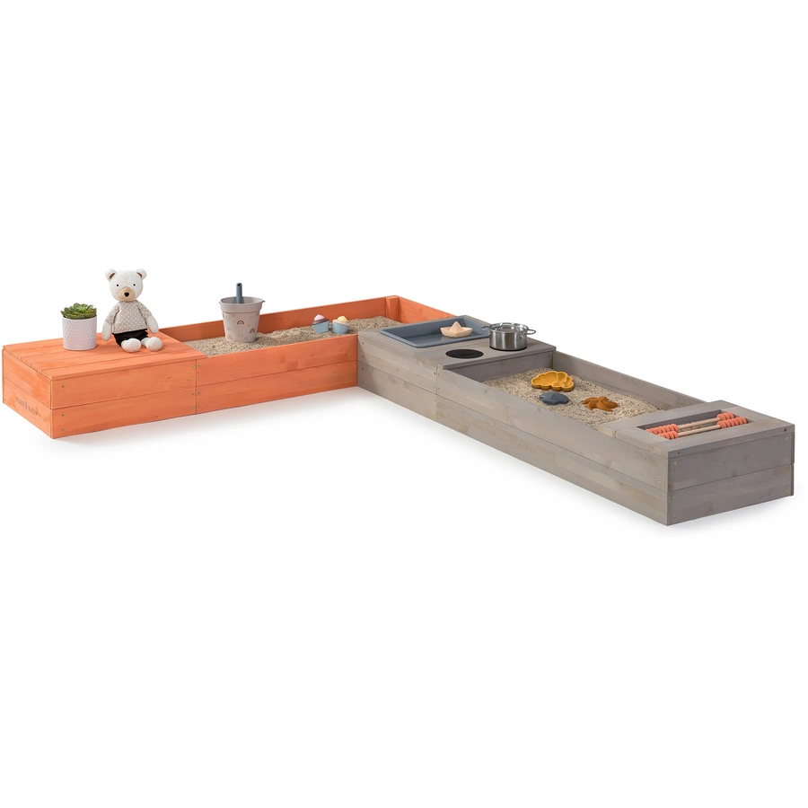 MUDDY BUDDY® Sandkasten Flexy Style, warmgrau-lachs