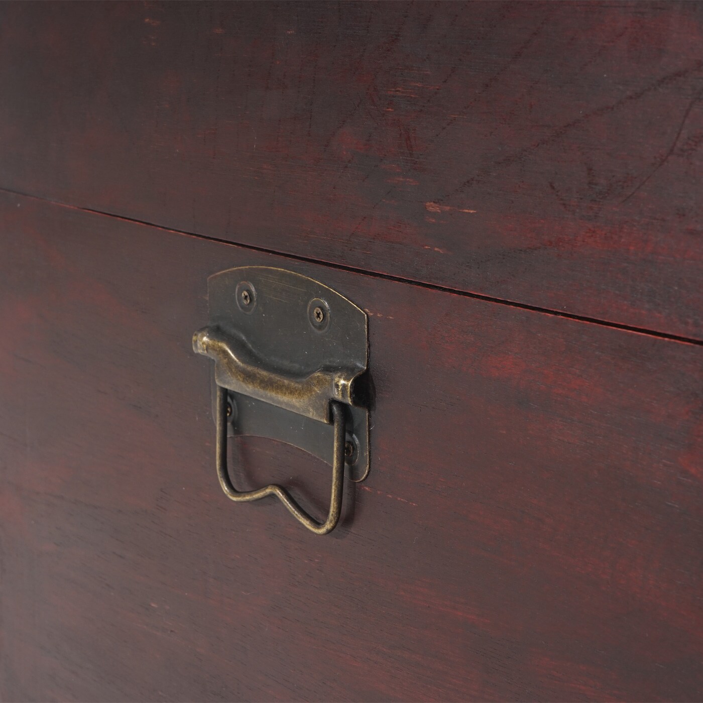 Holztruhe Holzbox Schatztruhe Antibes Antikoptik 30x57x29cm ~ rund