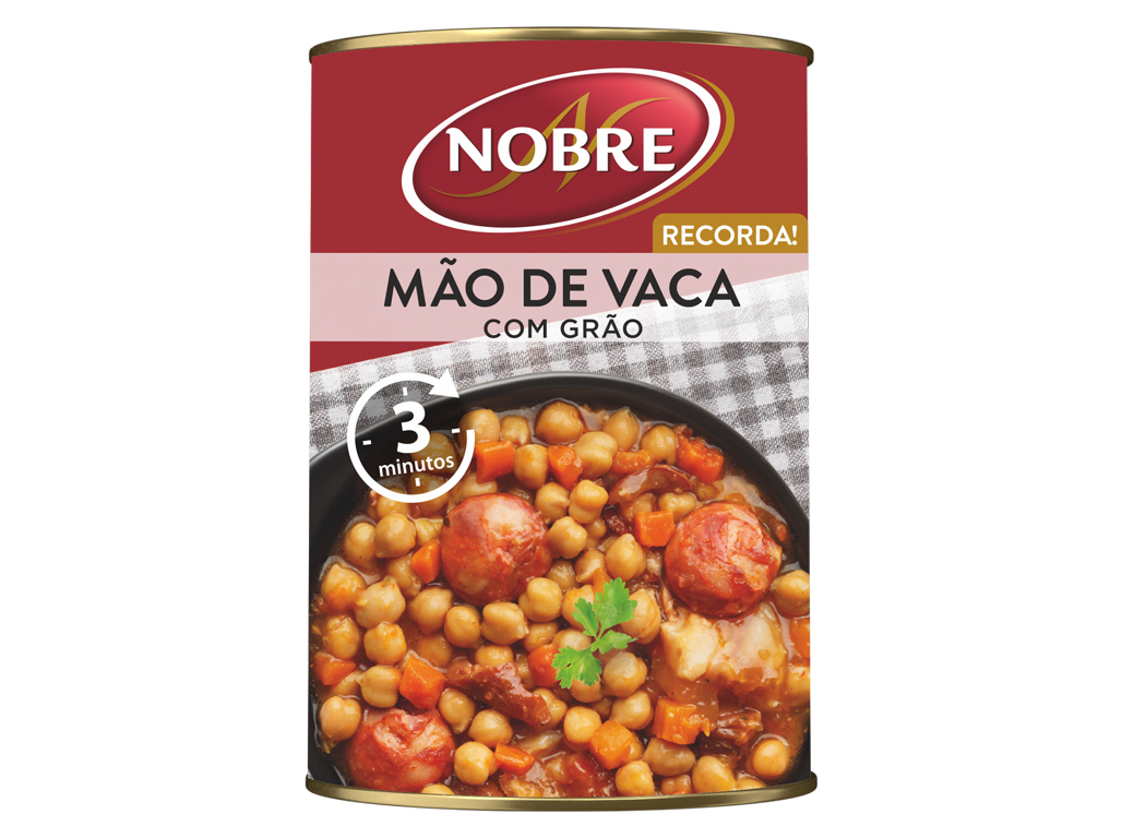 MÃO DE VACA NOBRE COM GRÃO 420G