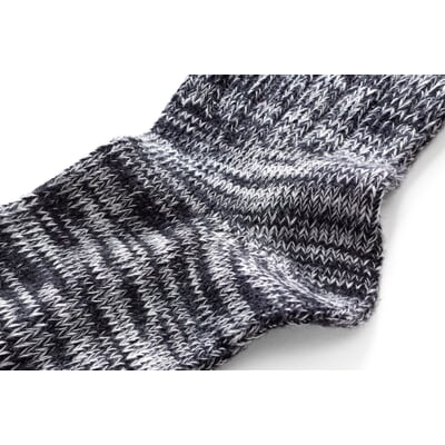 Unisex-Socke, Schwarz-Natur-Melange
