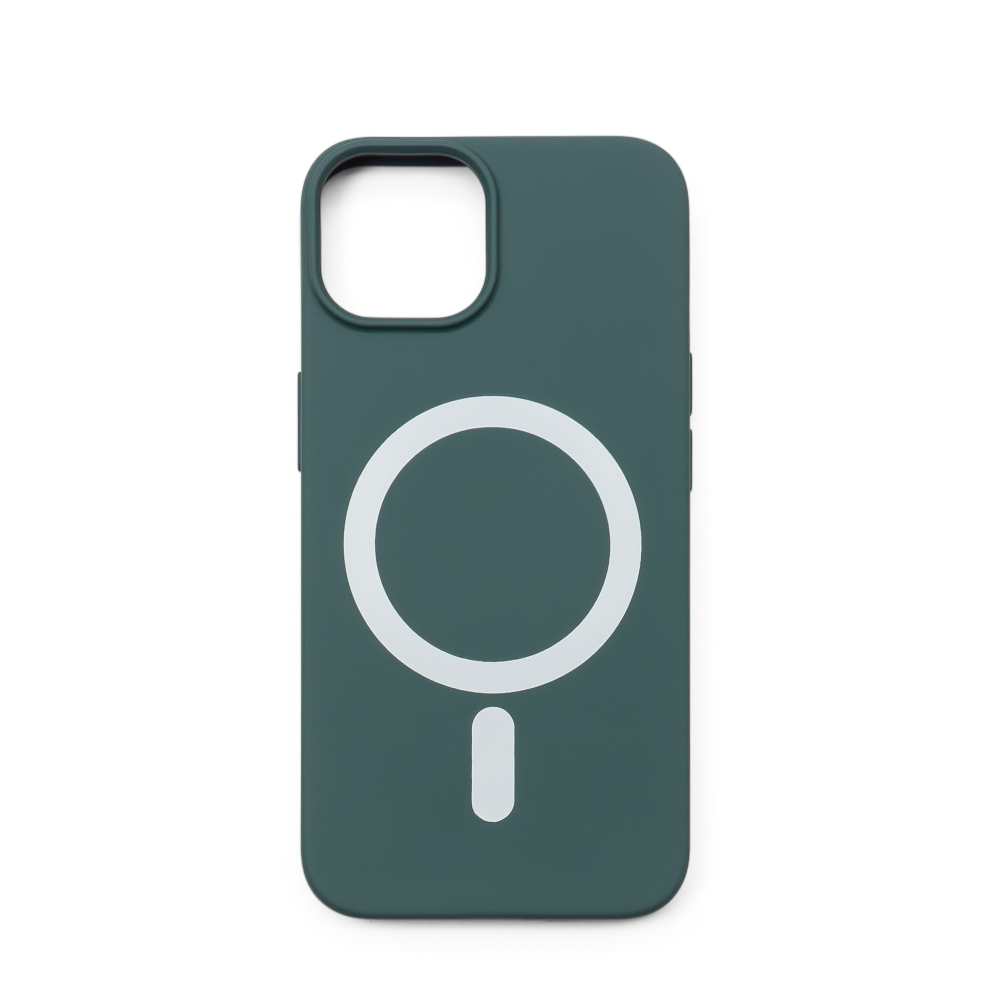 iPhone 14 MagSafe Silikon Case Hülle - Dunkelgrün