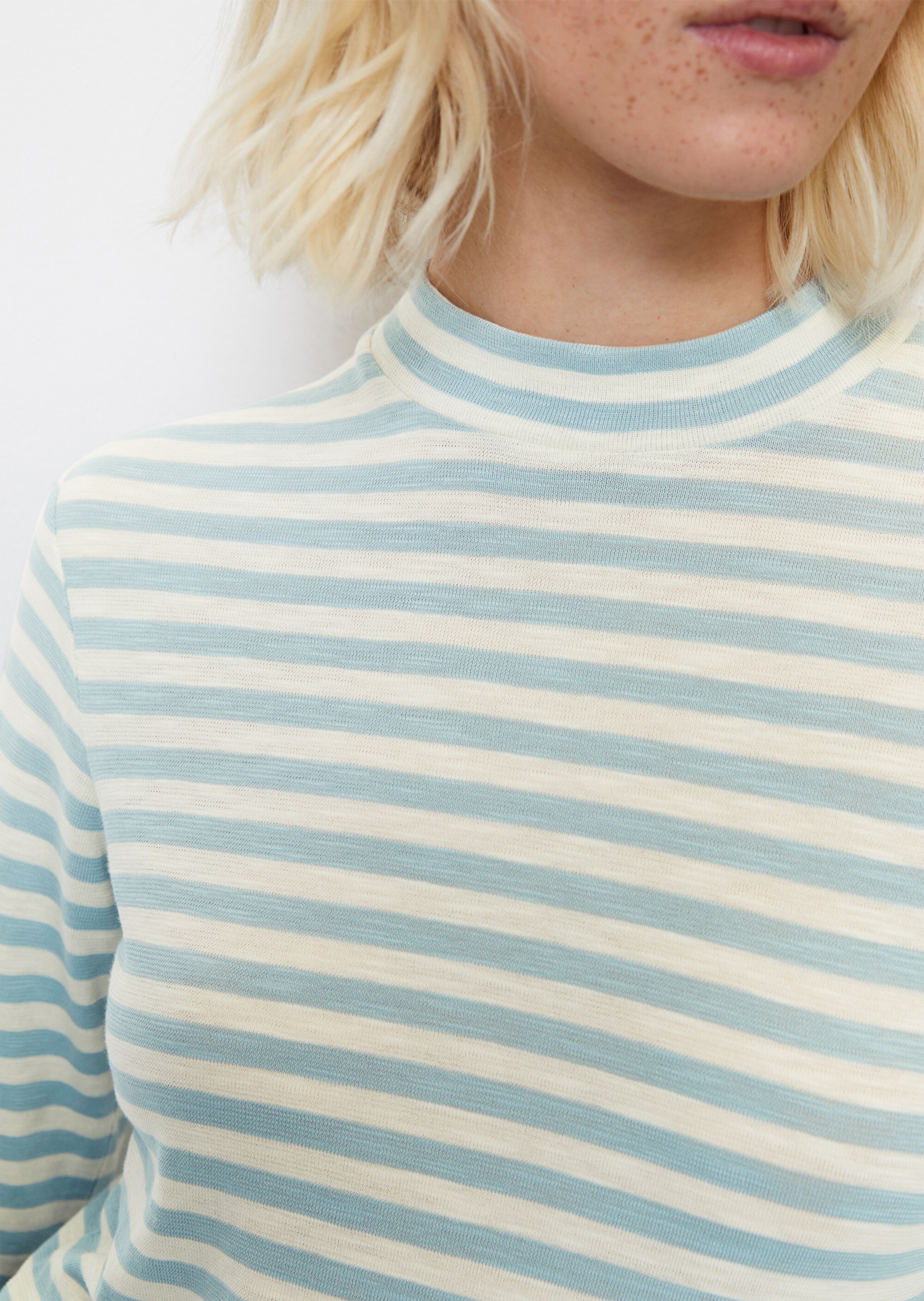 Ringel-Longsleeve regularaus Slubjersey