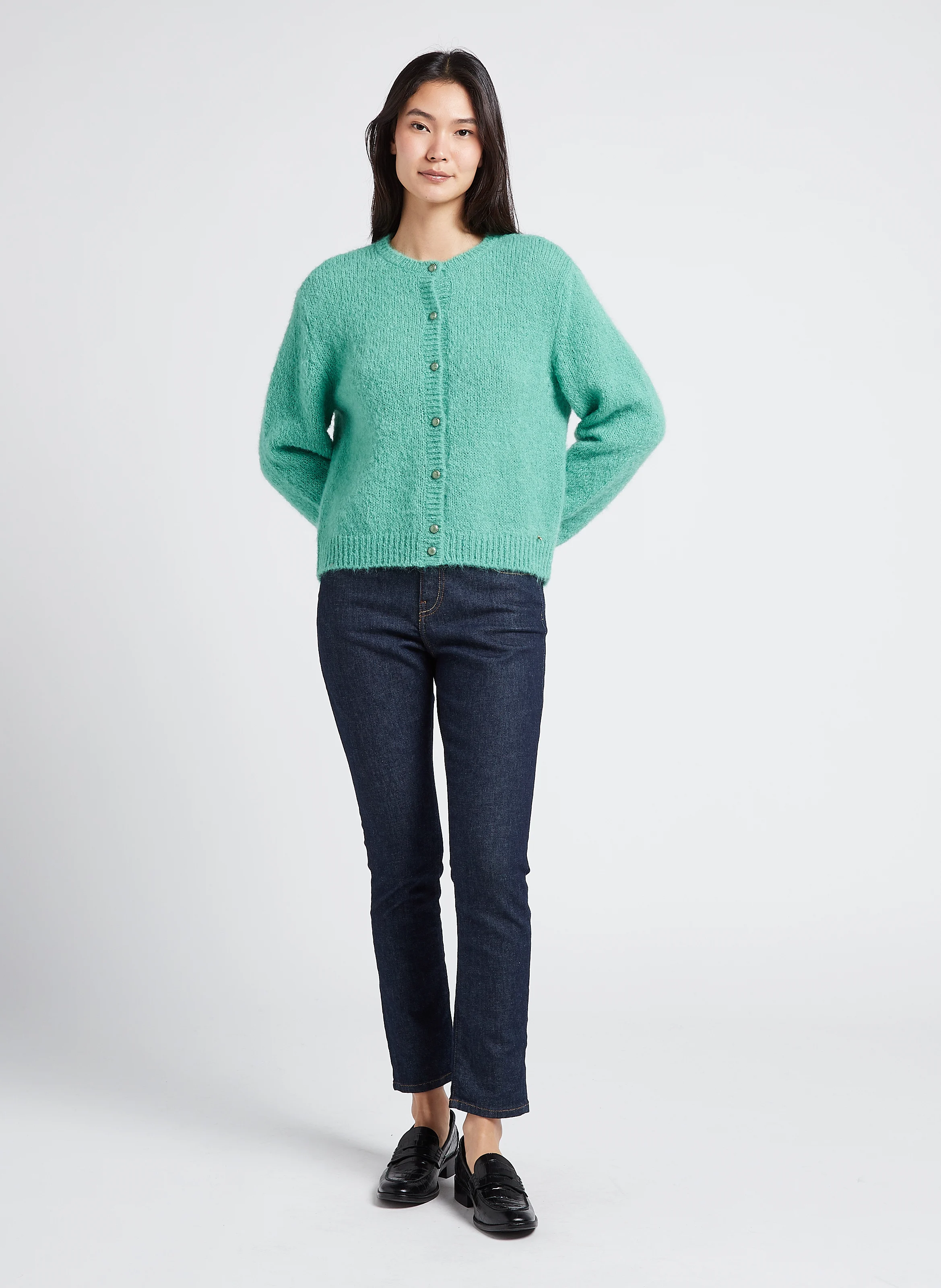 CRYSTAL - Jean slim en coton mélangé | Bleu