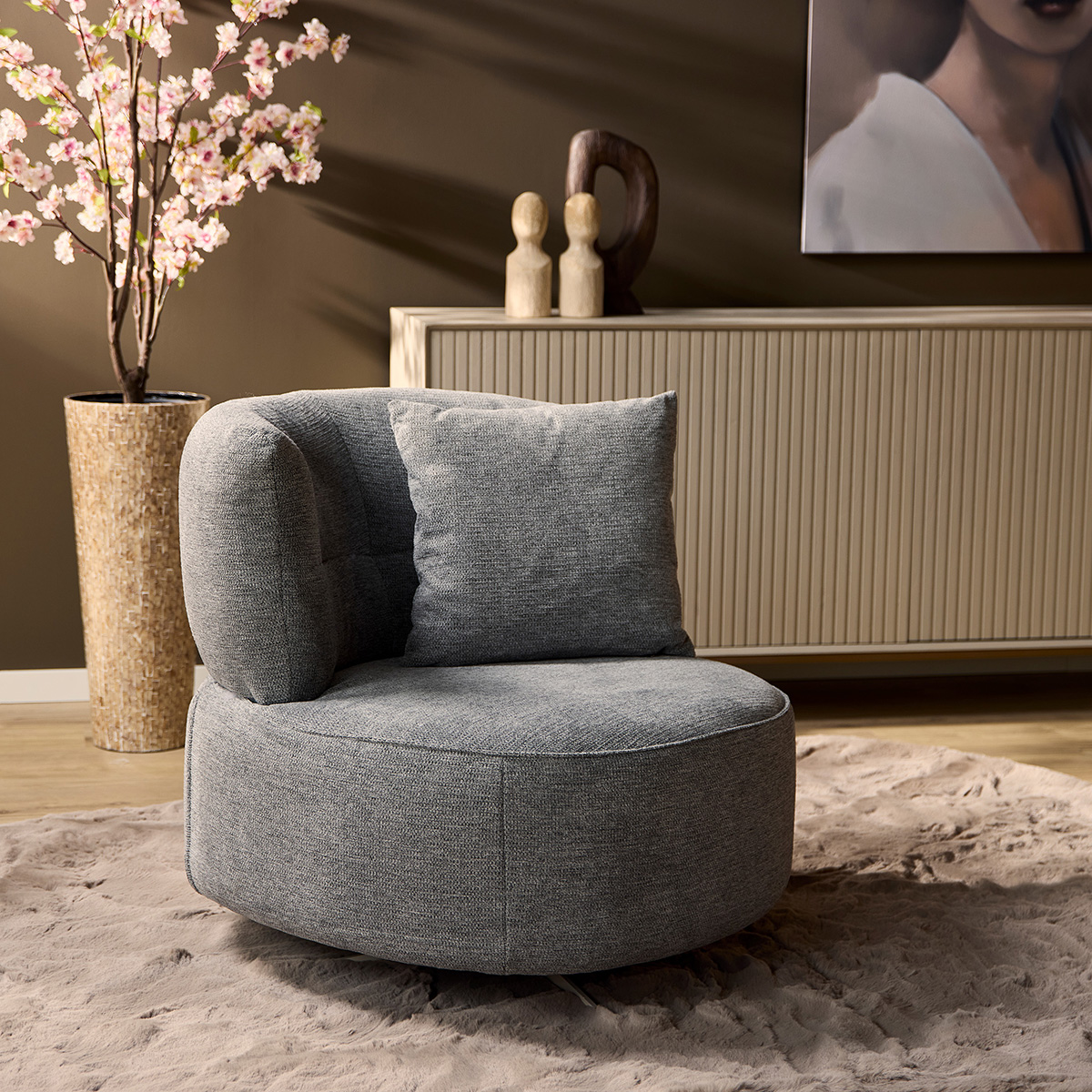 Fauteuil Flow Grijs