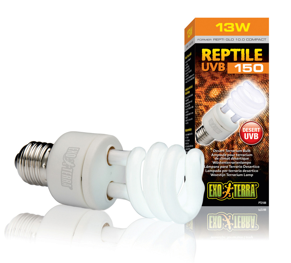 Ampoule fluocompact climat désertique uvb 150 reptiles 13 w