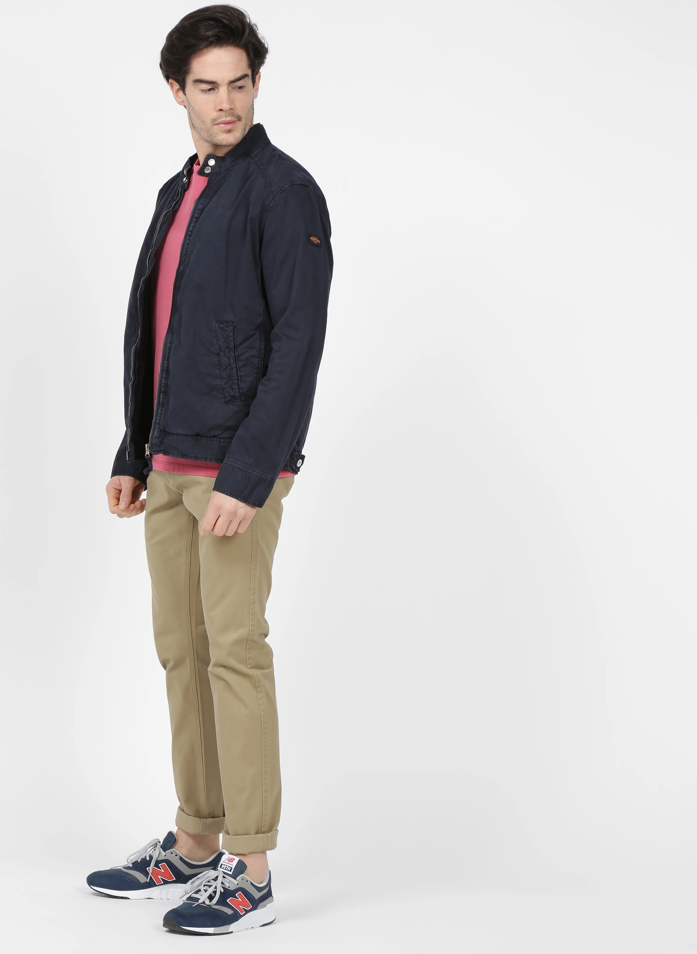 ALPHA ORIGINAL KHAKI SKINNY - Chino slim-fit en coton mélangé | Kaki