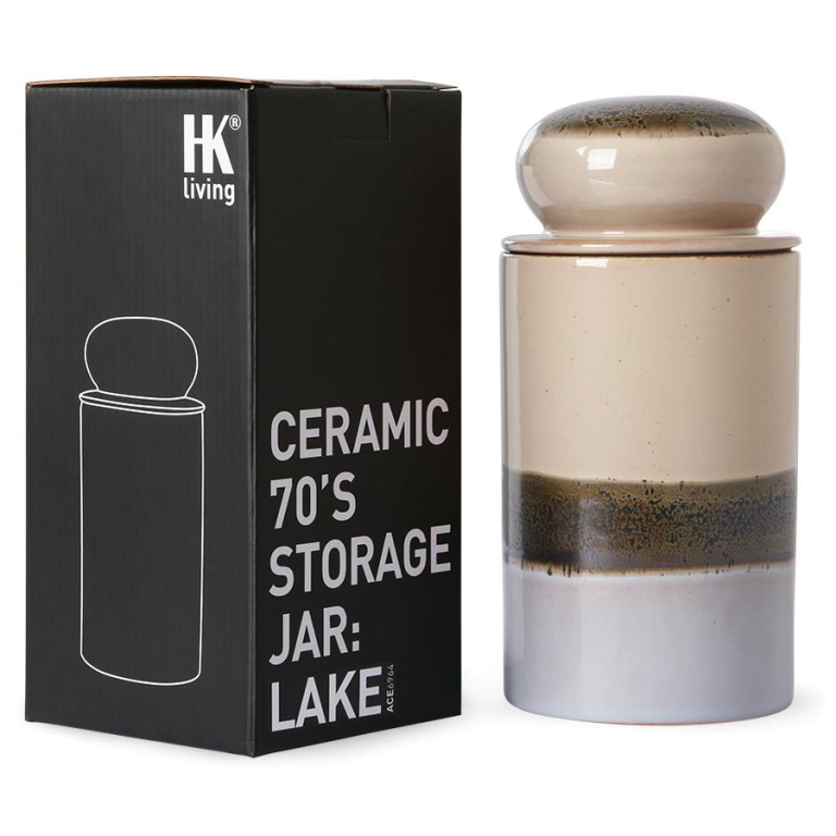 HKliving 70's Ceramic voorraadpot yeti