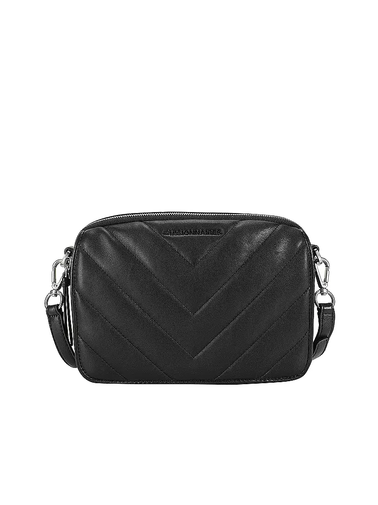LES VISIONNAIRES Ledertasche - Umhängetasche EMILY QUILTING schwarz