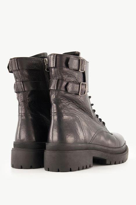 Leder-Stiefeletten, Schnürung, Weite H