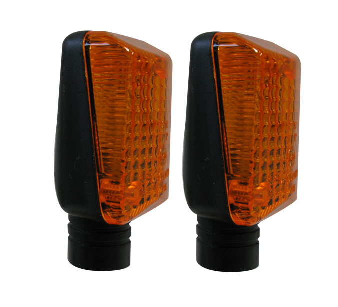 Dafy Moto - Mini Clignotants Homologués Noir / Orange