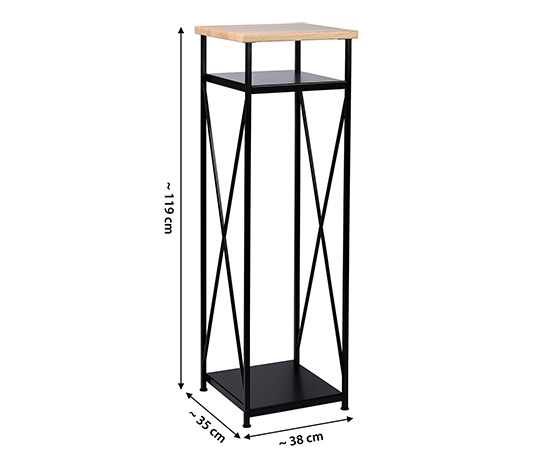 Kaminholzregal mit Holzdeckel, L